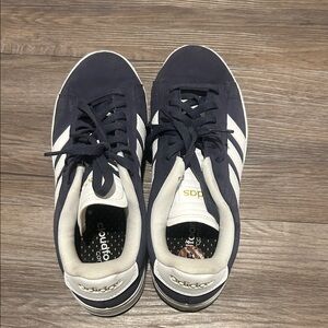 Adidas women’s Dark Blue and White Sneakers